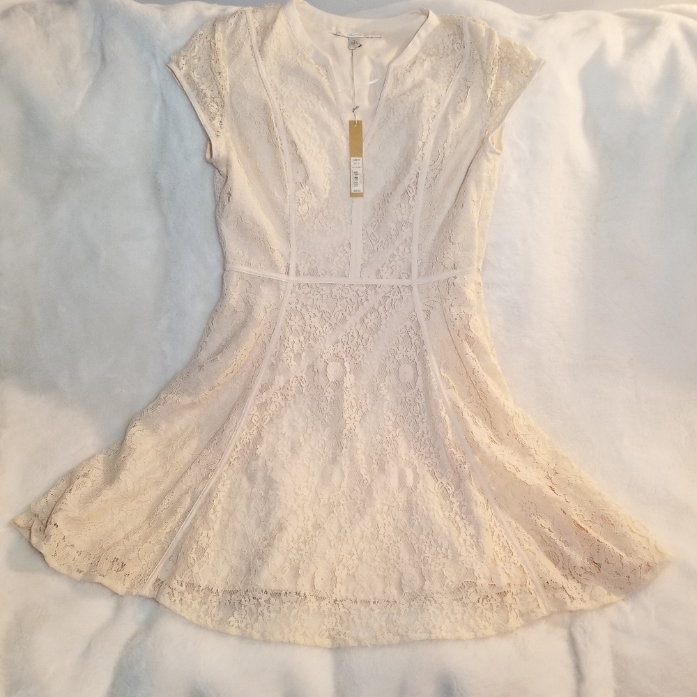 Nwt LC Lauren Conrad Lace Ivory Dress Size 12